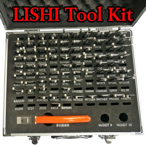 Original LISHI Tool Kit with 77 Pieces 2 in 1 Auto Pick and Decoder with Key Cutter Tool